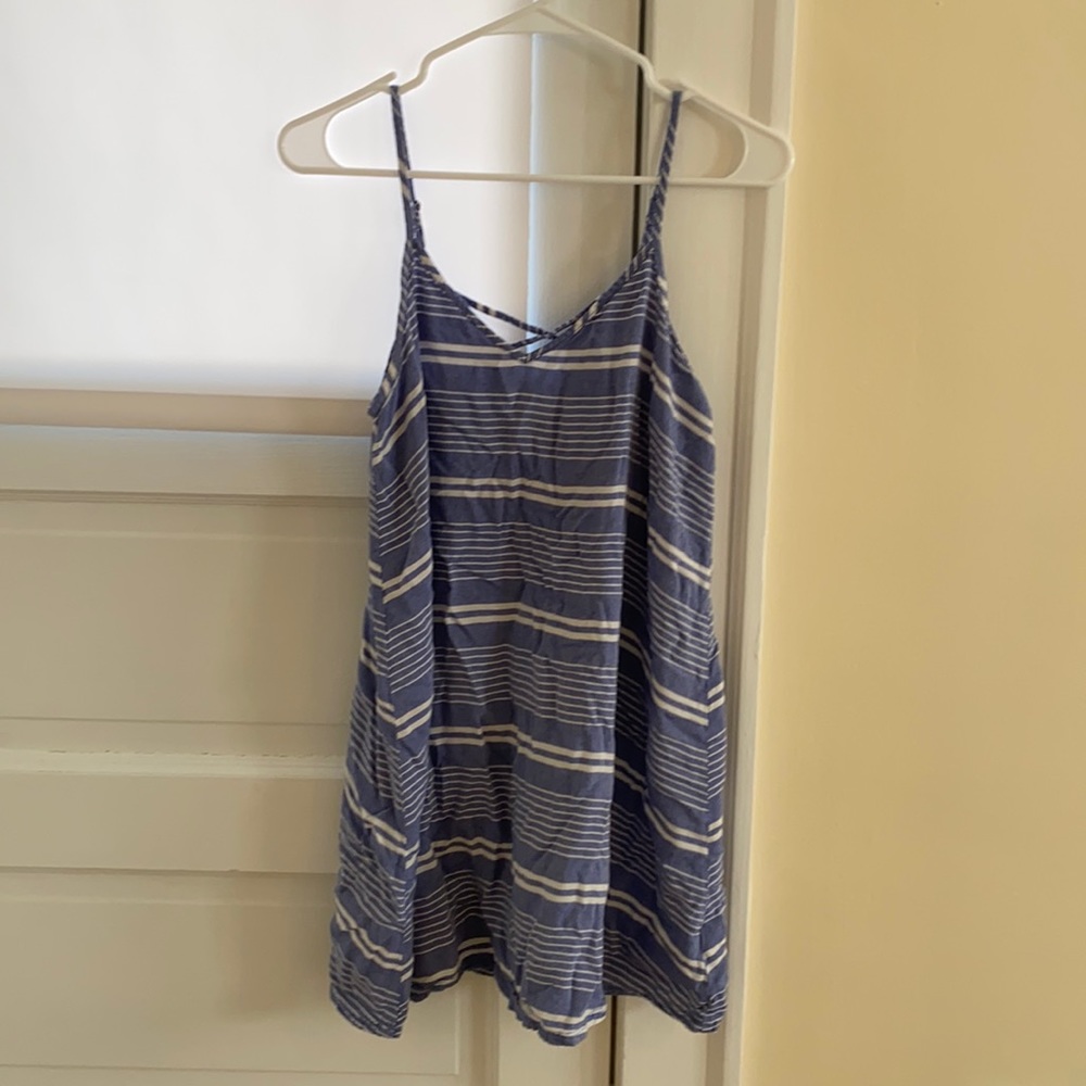 Blue stripe summer dress